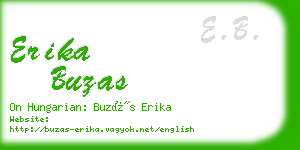 erika buzas business card